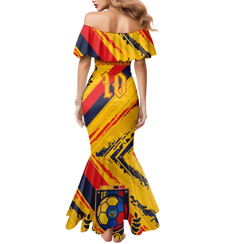 Custom Ecuador Football Family Matching Mermaid Dress and Hawaiian Shirt La Tricolor-100th Anniversary - Wonder Print Shop