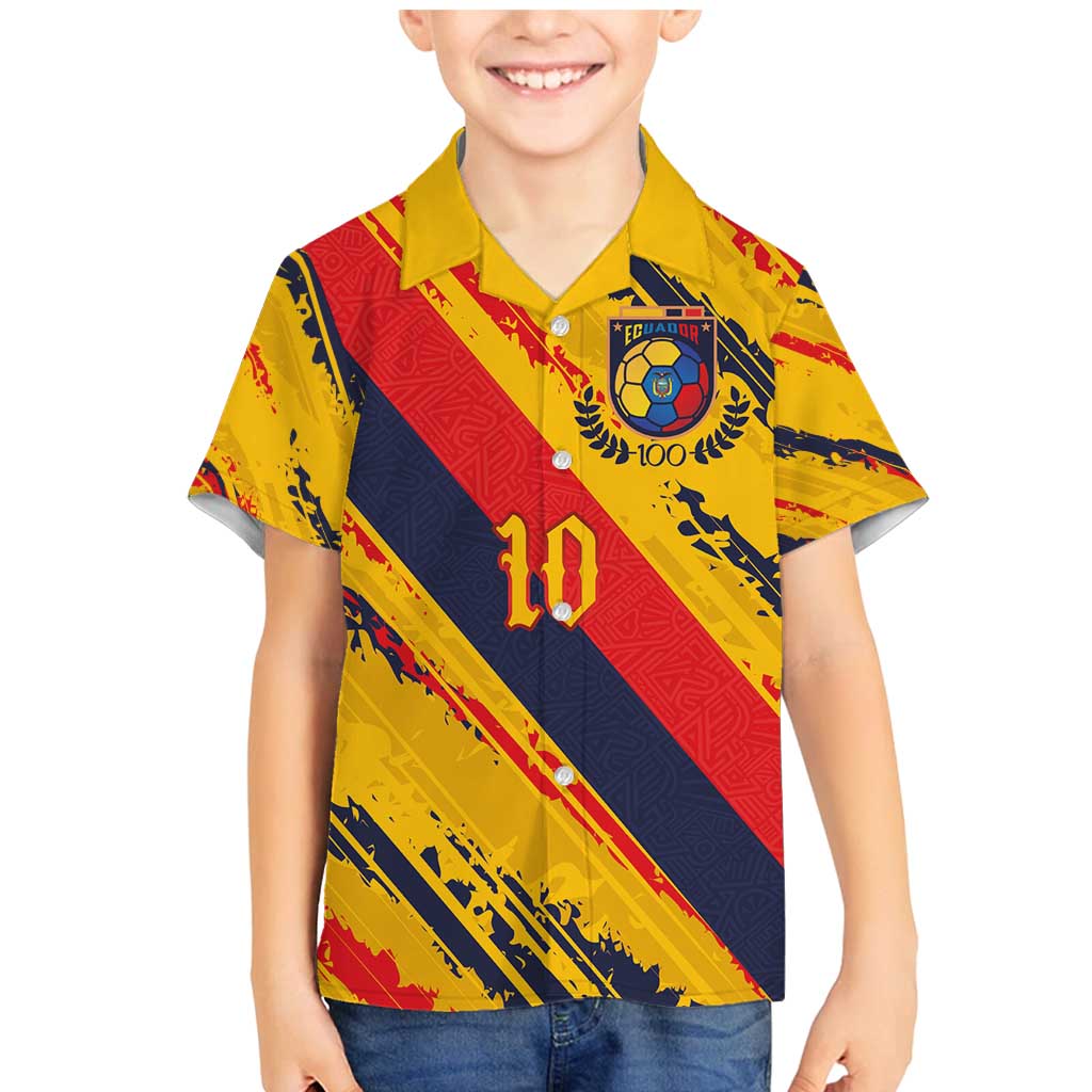 Custom Ecuador Football Family Matching Mermaid Dress and Hawaiian Shirt La Tricolor-100th Anniversary - Wonder Print Shop