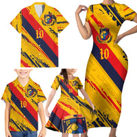 Custom Ecuador Football Family Matching Short Sleeve Bodycon Dress and Hawaiian Shirt La Tricolor-100th Anniversary - Wonder Print Shop