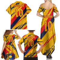 Custom Ecuador Football Family Matching Summer Maxi Dress and Hawaiian Shirt La Tricolor-100th Anniversary - Wonder Print Shop
