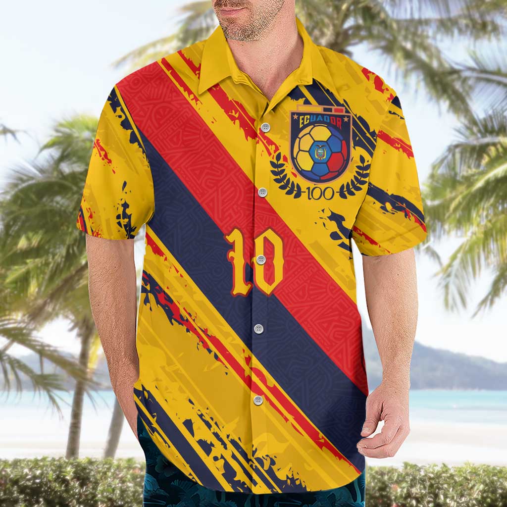 Custom Ecuador Football Hawaiian Shirt La Tricolor-100th Anniversary - Wonder Print Shop