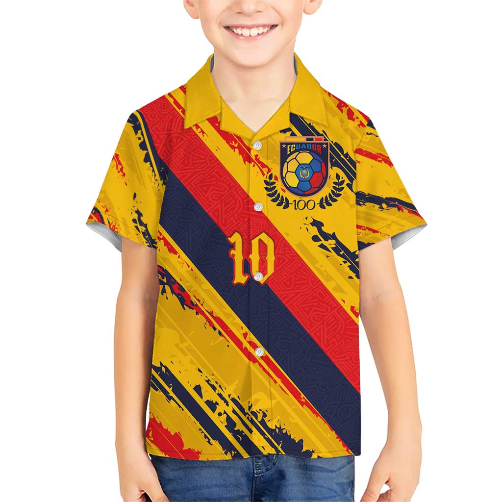Custom Ecuador Football Hawaiian Shirt La Tricolor-100th Anniversary - Wonder Print Shop
