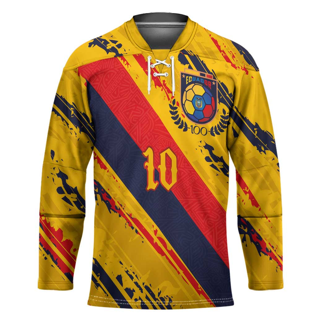 Custom Ecuador Football Hockey Jersey La Tricolor-100th Anniversary - Wonder Print Shop