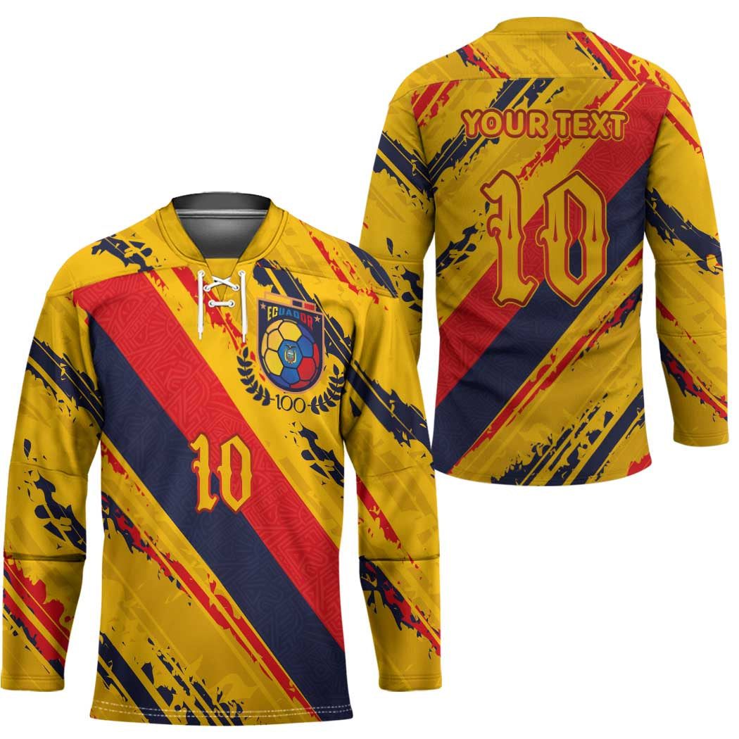 Custom Ecuador Football Hockey Jersey La Tricolor-100th Anniversary - Wonder Print Shop