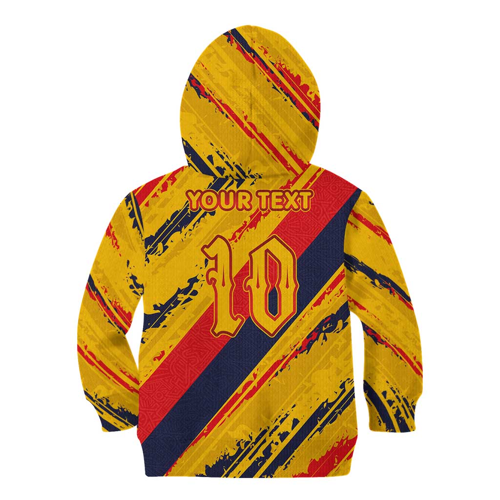 Custom Ecuador Football Kid Hoodie La Tricolor-100th Anniversary - Wonder Print Shop