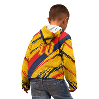 Custom Ecuador Football Kid Hoodie La Tricolor-100th Anniversary - Wonder Print Shop