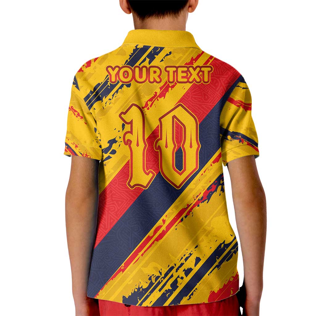 Custom Ecuador Football Kid Polo Shirt La Tricolor-100th Anniversary - Wonder Print Shop