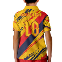 Custom Ecuador Football Kid Polo Shirt La Tricolor-100th Anniversary - Wonder Print Shop