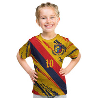 Custom Ecuador Football Kid T Shirt La Tricolor-100th Anniversary - Wonder Print Shop