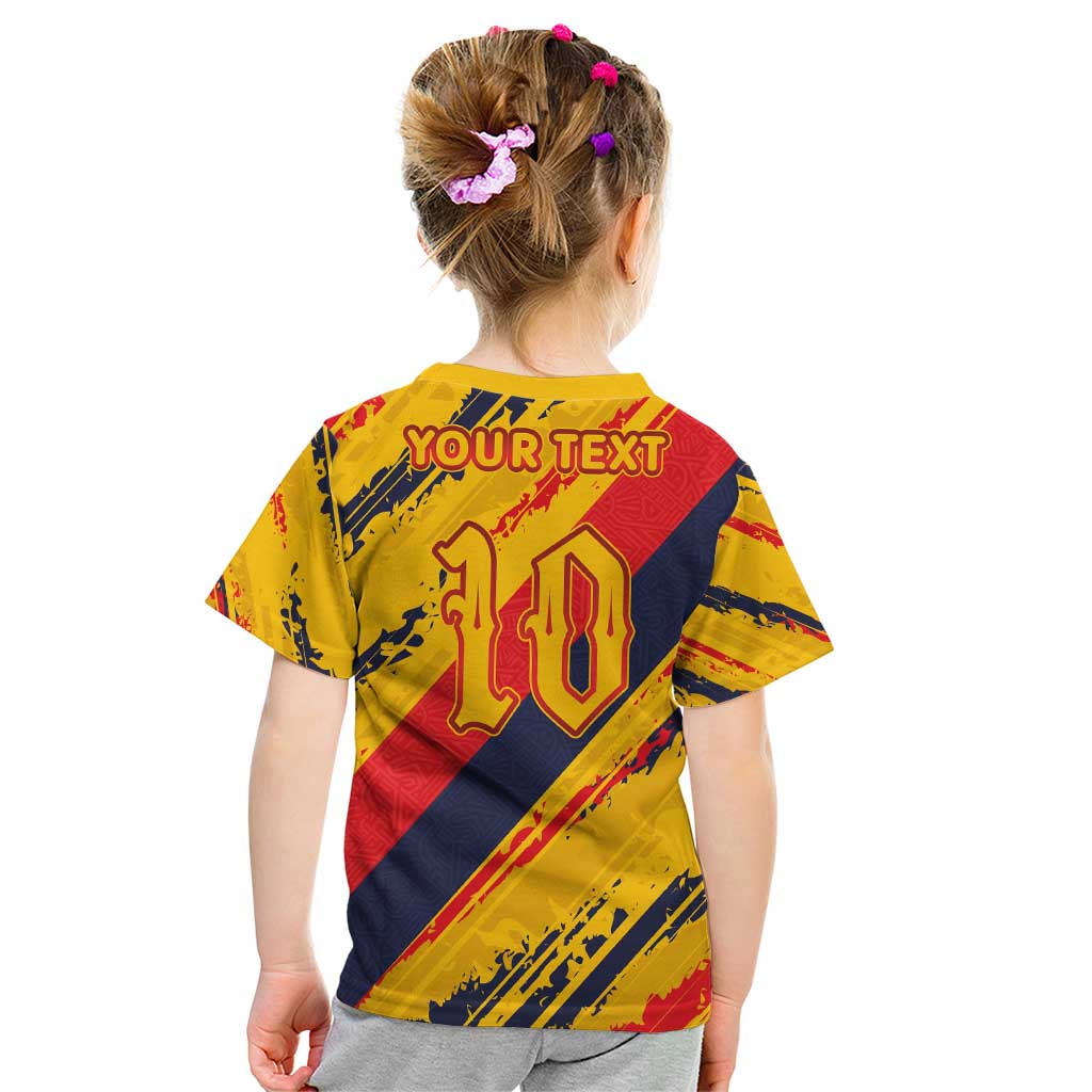 Custom Ecuador Football Kid T Shirt La Tricolor-100th Anniversary - Wonder Print Shop