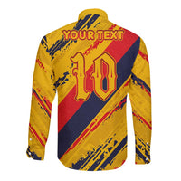 Custom Ecuador Football Long Sleeve Button Shirt La Tricolor-100th Anniversary - Wonder Print Shop