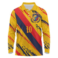 Custom Ecuador Football Long Sleeve Polo Shirt La Tricolor-100th Anniversary - Wonder Print Shop