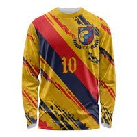 Custom Ecuador Football Long Sleeve Shirt La Tricolor-100th Anniversary - Wonder Print Shop