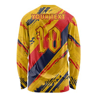 Custom Ecuador Football Long Sleeve Shirt La Tricolor-100th Anniversary - Wonder Print Shop