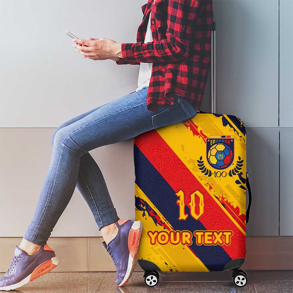 Custom Ecuador Football Luggage Cover La Tricolor-100th Anniversary - Wonder Print Shop