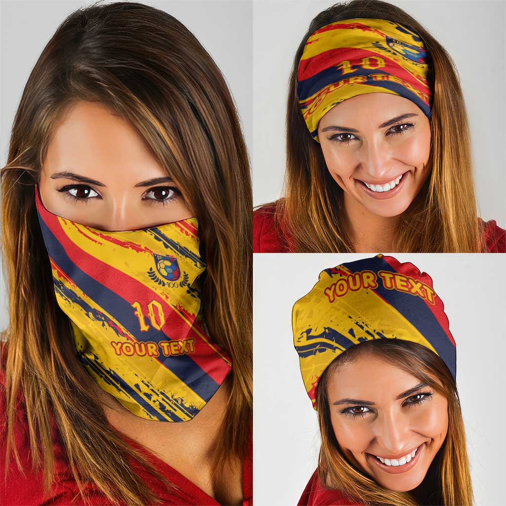 Custom Ecuador Football Neck Gaiter La Tricolor-100th Anniversary LT03