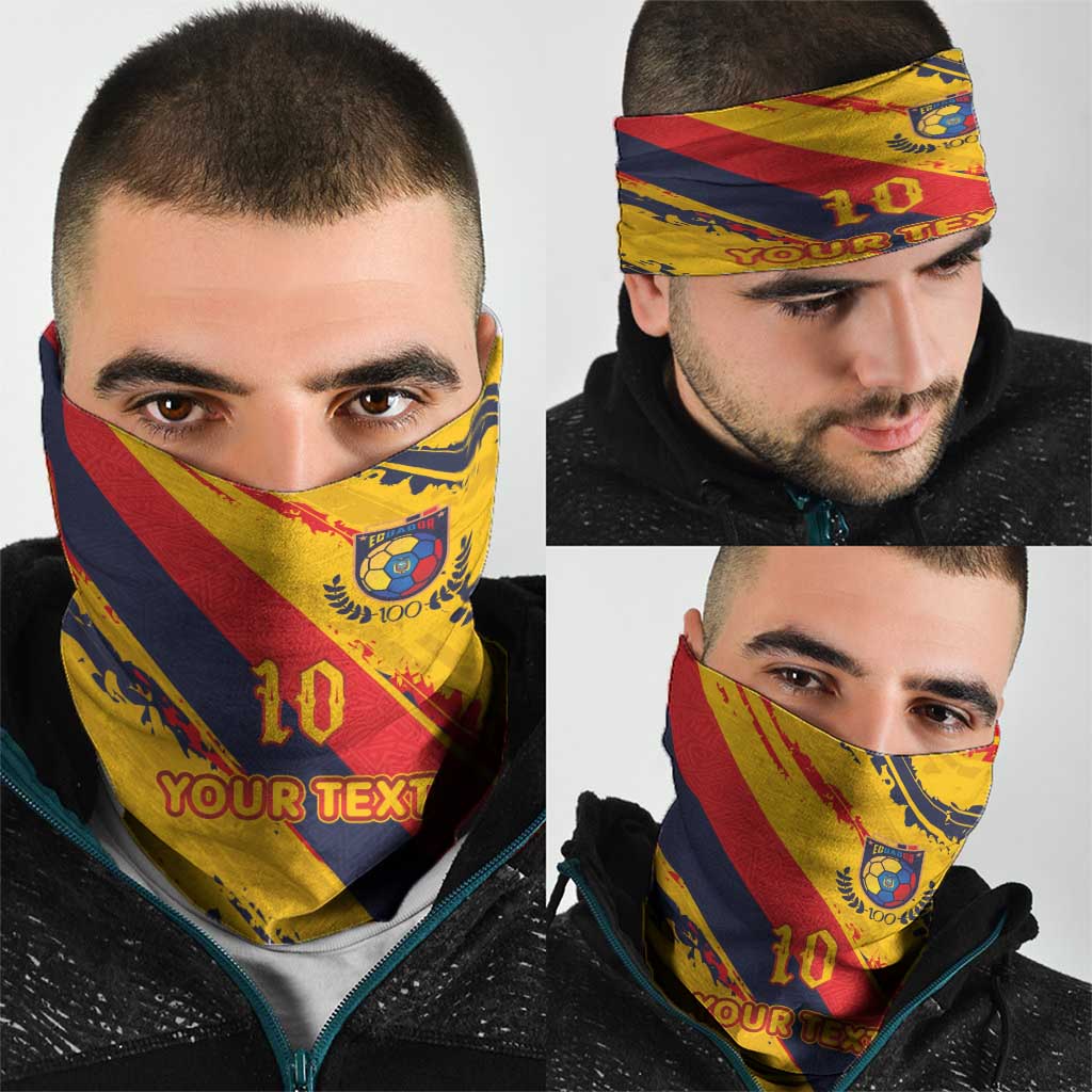 Custom Ecuador Football Neck Gaiter La Tricolor-100th Anniversary LT03