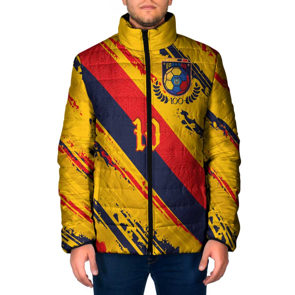 Custom Ecuador Football Padded Jacket La Tricolor-100th Anniversary - Wonder Print Shop