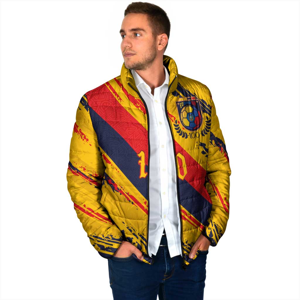 Custom Ecuador Football Padded Jacket La Tricolor-100th Anniversary - Wonder Print Shop
