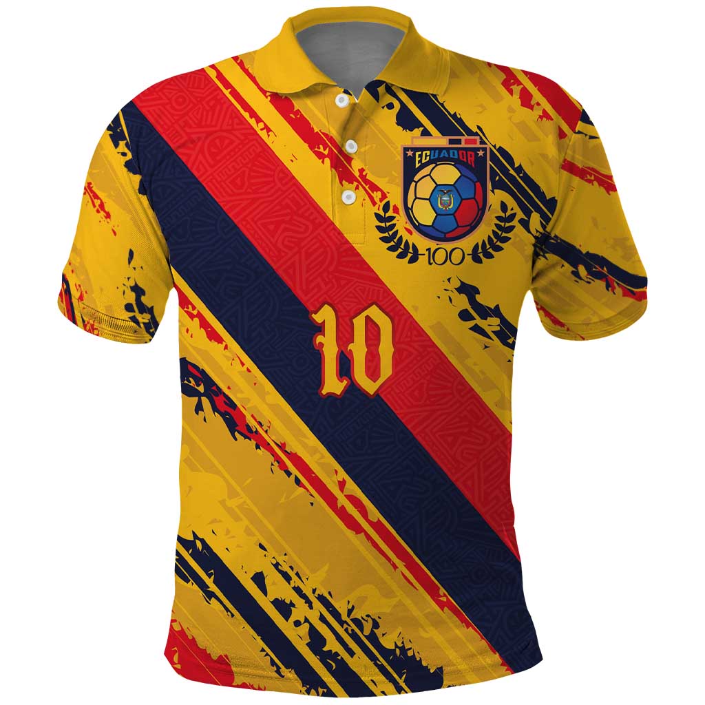 Custom Ecuador Football Polo Shirt La Tricolor-100th Anniversary - Wonder Print Shop