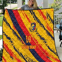 Custom Ecuador Football Quilt La Tricolor-100th Anniversary - Wonder Print Shop