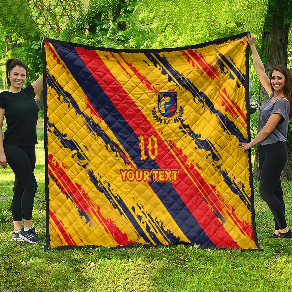 Custom Ecuador Football Quilt La Tricolor-100th Anniversary - Wonder Print Shop