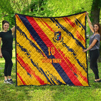 Custom Ecuador Football Quilt La Tricolor-100th Anniversary - Wonder Print Shop