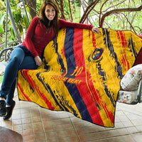 Custom Ecuador Football Quilt La Tricolor-100th Anniversary - Wonder Print Shop