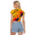 Custom Ecuador Football Raglan Cropped T Shirt La Tricolor-100th Anniversary - Wonder Print Shop