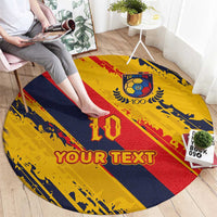 Custom Ecuador Football Round Carpet La Tricolor-100th Anniversary - Wonder Print Shop