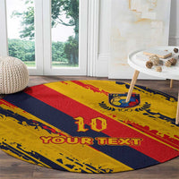 Custom Ecuador Football Round Carpet La Tricolor-100th Anniversary - Wonder Print Shop
