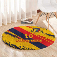 Custom Ecuador Football Round Carpet La Tricolor-100th Anniversary - Wonder Print Shop