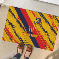 Custom Ecuador Football Rubber Doormat La Tricolor-100th Anniversary - Wonder Print Shop