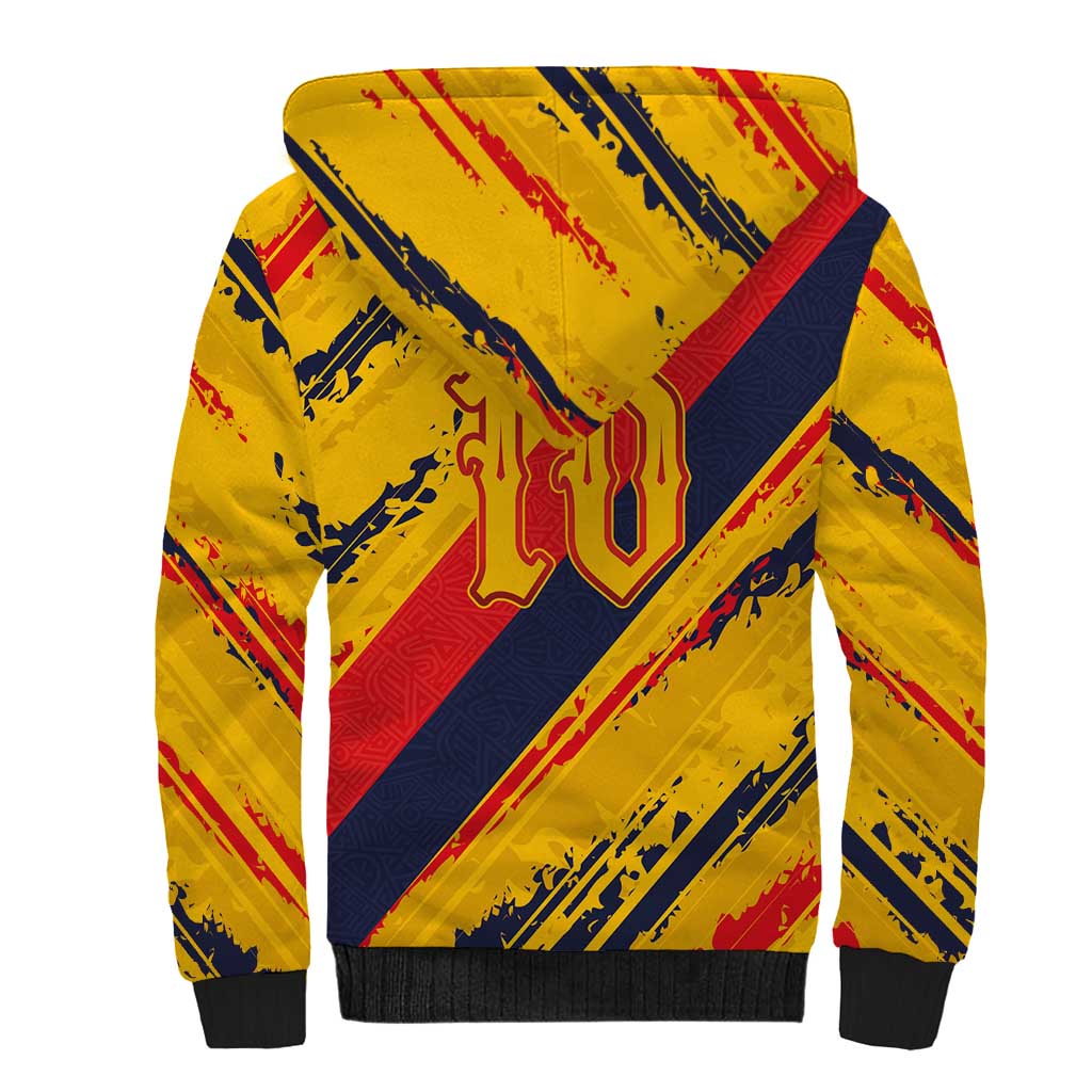 Custom Ecuador Football Sherpa Hoodie La Tricolor-100th Anniversary - Wonder Print Shop