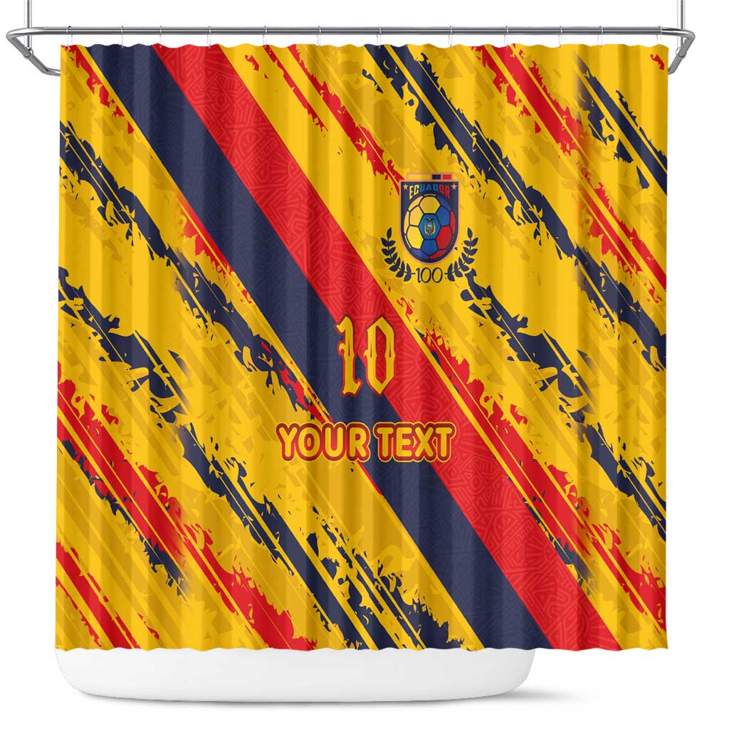 Custom Ecuador Football Shower Curtain La Tricolor-100th Anniversary - Wonder Print Shop