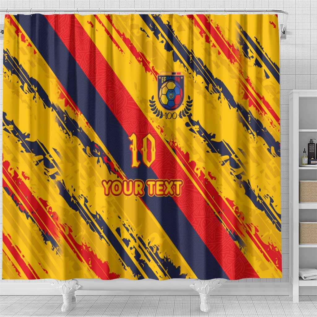 Custom Ecuador Football Shower Curtain La Tricolor-100th Anniversary - Wonder Print Shop