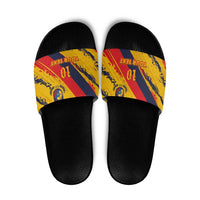 Custom Ecuador Football Slide Sandals La Tricolor-100th Anniversary - Wonder Print Shop