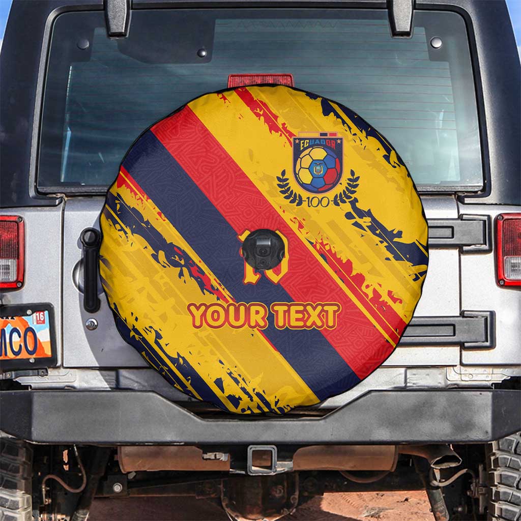 Custom Ecuador Football Spare Tire Cover La Tricolor-100th Anniversary - Wonder Print Shop