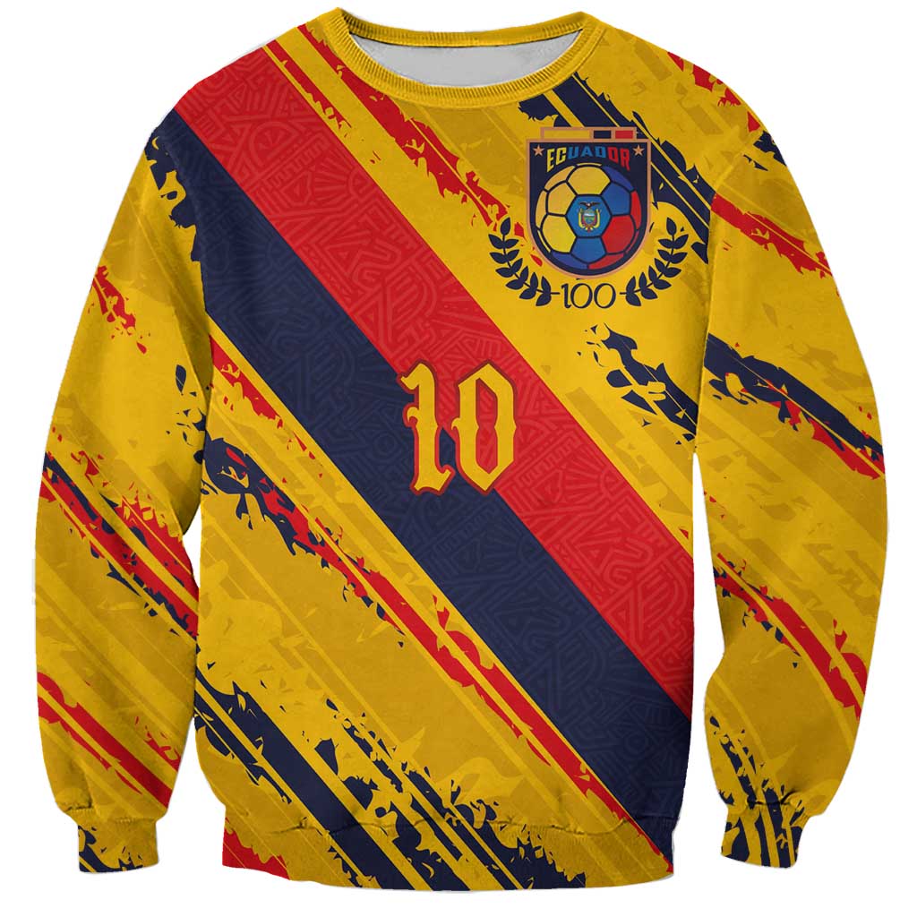 Custom Ecuador Football Sweatshirt La Tricolor-100th Anniversary - Wonder Print Shop
