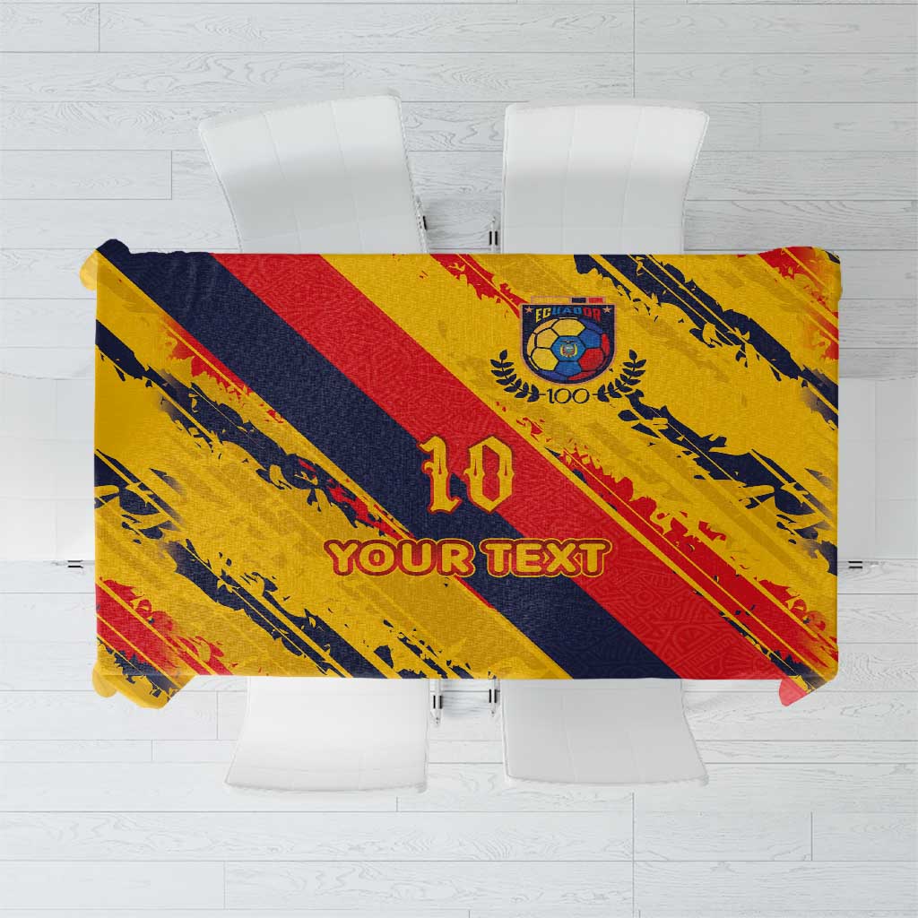Custom Ecuador Football Tablecloth La Tricolor-100th Anniversary - Wonder Print Shop