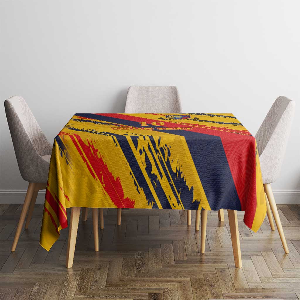 Custom Ecuador Football Tablecloth La Tricolor-100th Anniversary - Wonder Print Shop