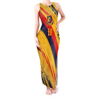 Custom Ecuador Football Tank Maxi Dress La Tricolor-100th Anniversary - Wonder Print Shop