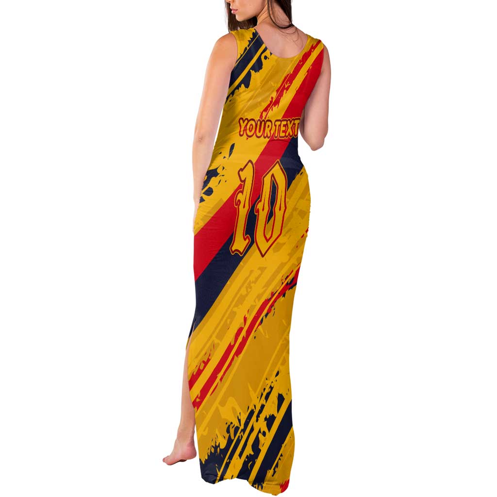 Custom Ecuador Football Tank Maxi Dress La Tricolor-100th Anniversary - Wonder Print Shop