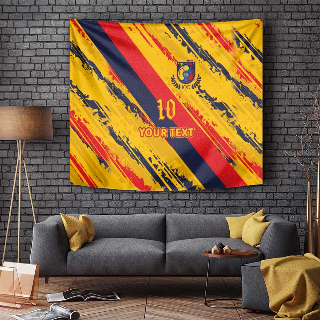 Custom Ecuador Football Tapestry La Tricolor-100th Anniversary - Wonder Print Shop