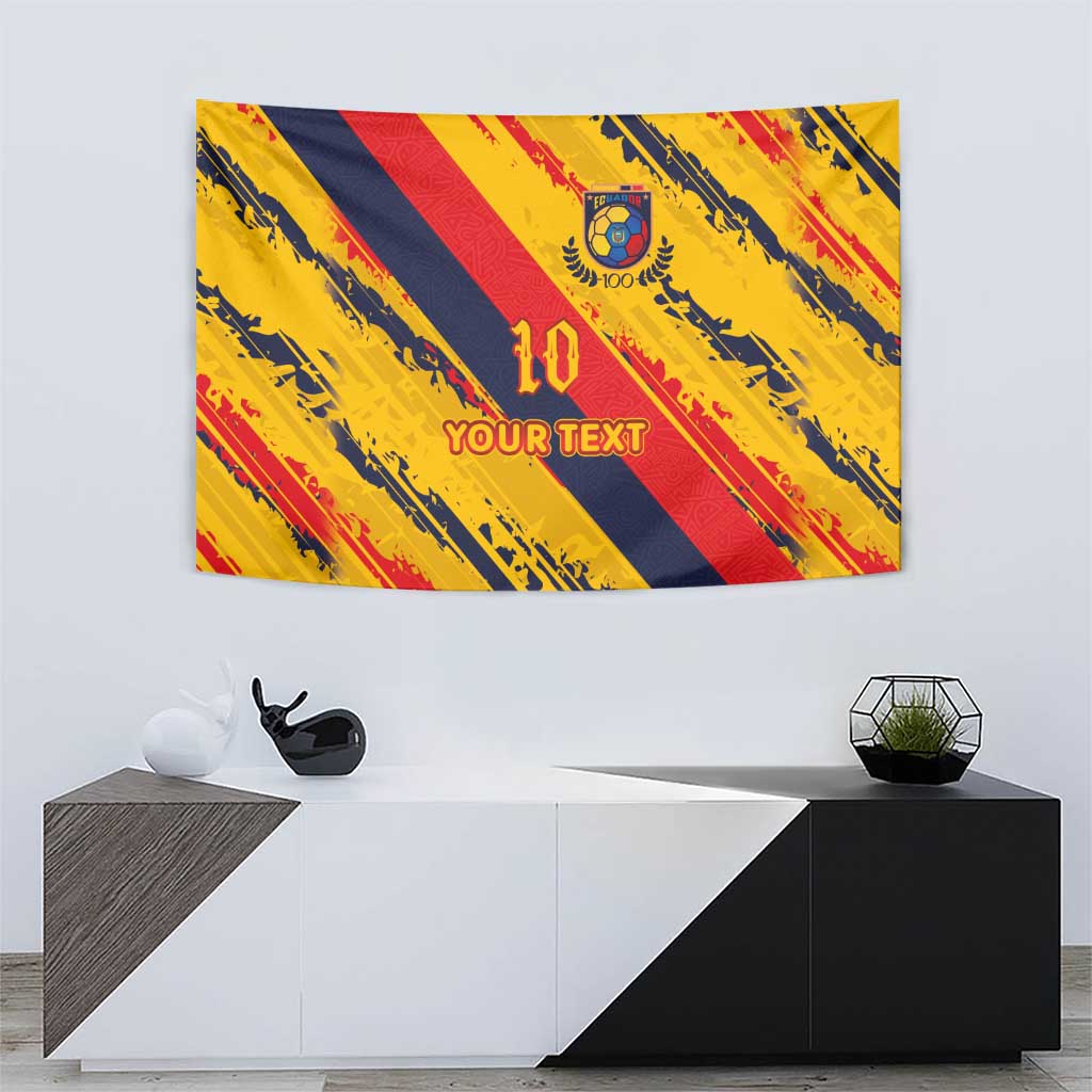 Custom Ecuador Football Tapestry La Tricolor-100th Anniversary - Wonder Print Shop