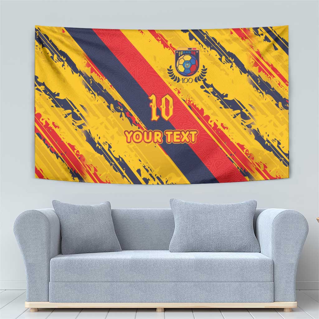Custom Ecuador Football Tapestry La Tricolor-100th Anniversary - Wonder Print Shop