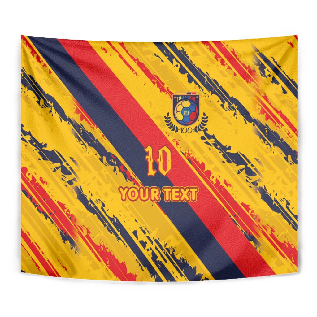 Custom Ecuador Football Tapestry La Tricolor-100th Anniversary - Wonder Print Shop