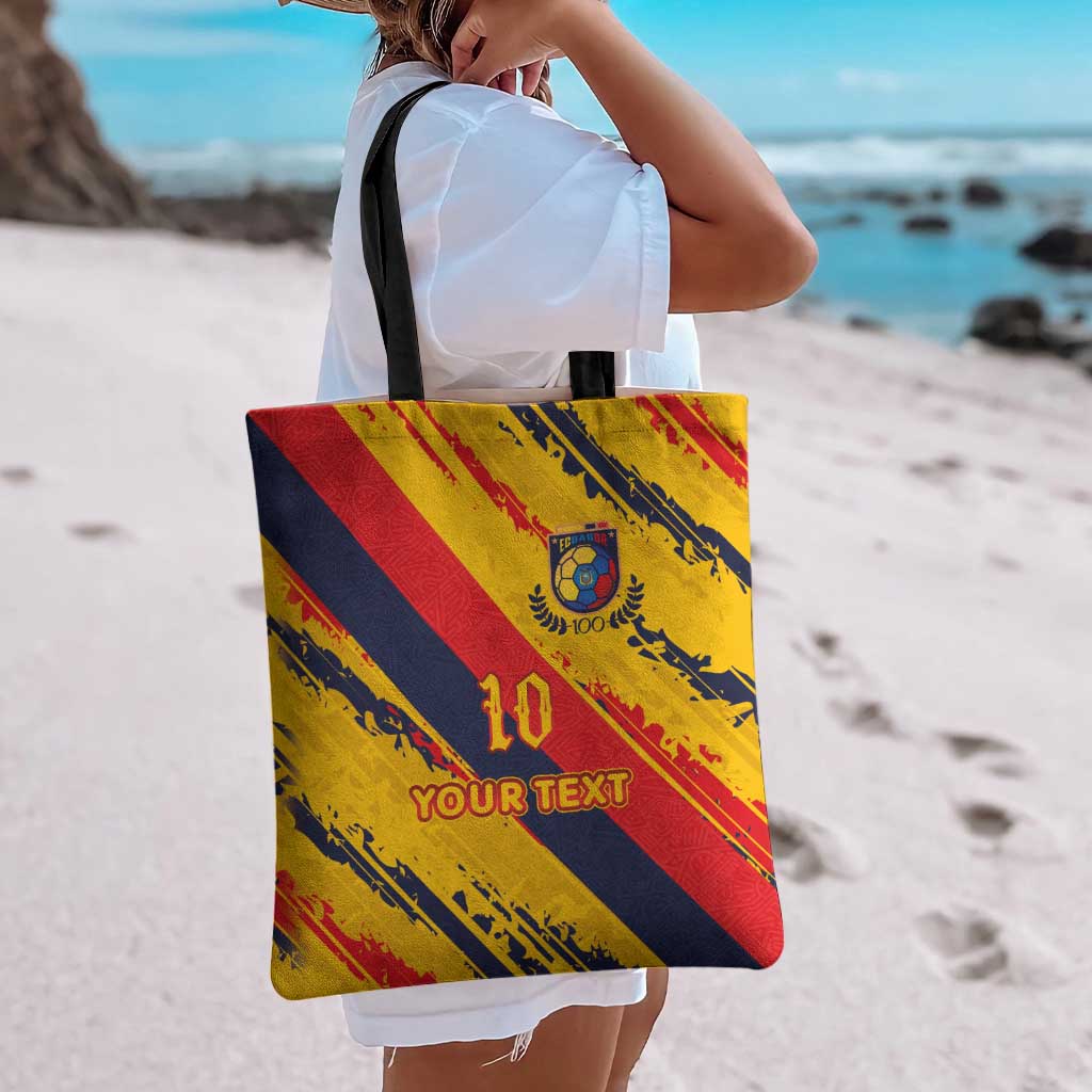 Custom Ecuador Football Tote Bag La Tricolor-100th Anniversary - Wonder Print Shop
