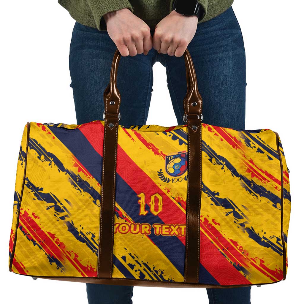 Custom Ecuador Football Travel Bag La Tricolor-100th Anniversary - Wonder Print Shop