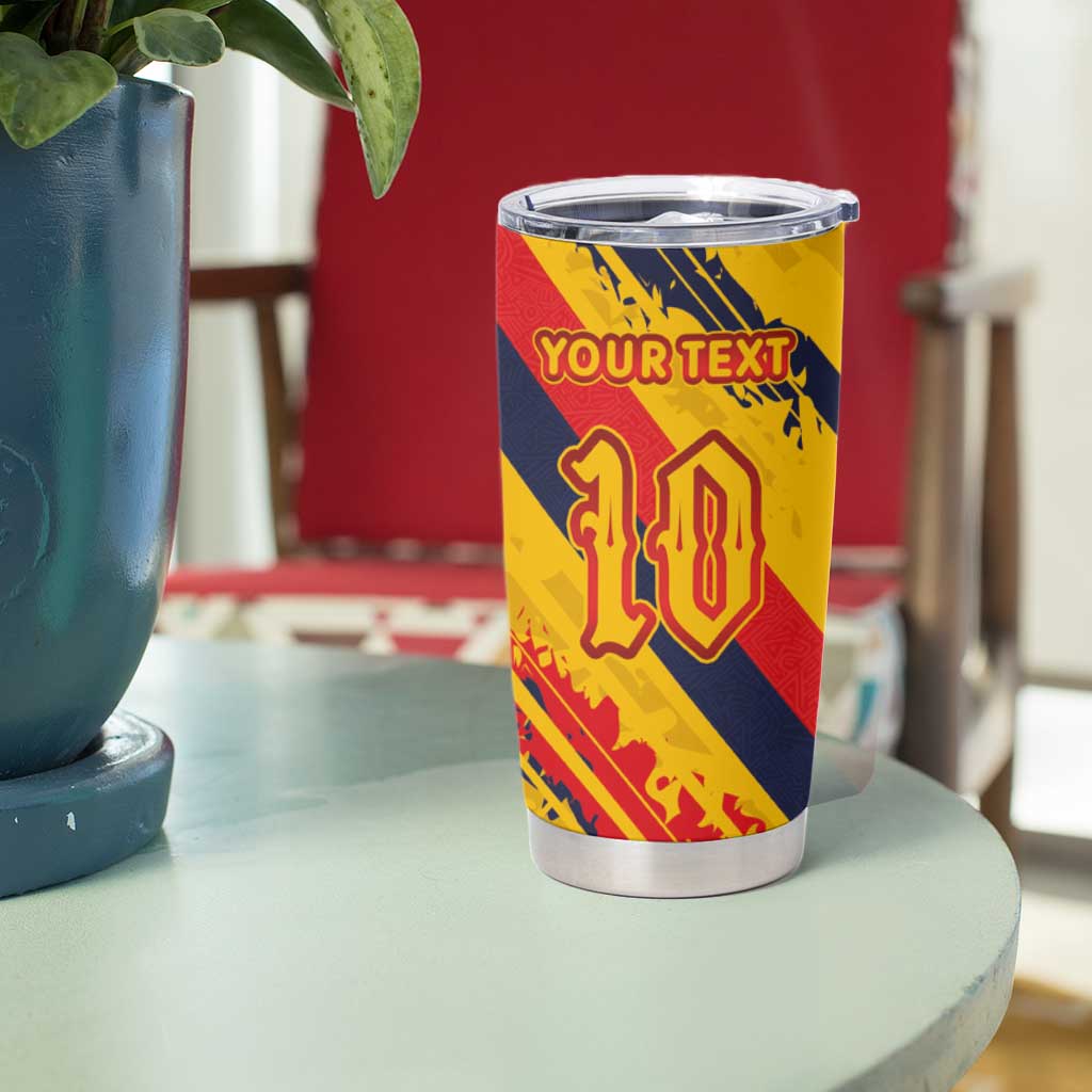 Custom Ecuador Football Tumbler Cup La Tricolor-100th Anniversary - Wonder Print Shop